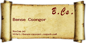 Bense Csongor névjegykártya