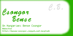 csongor bense business card